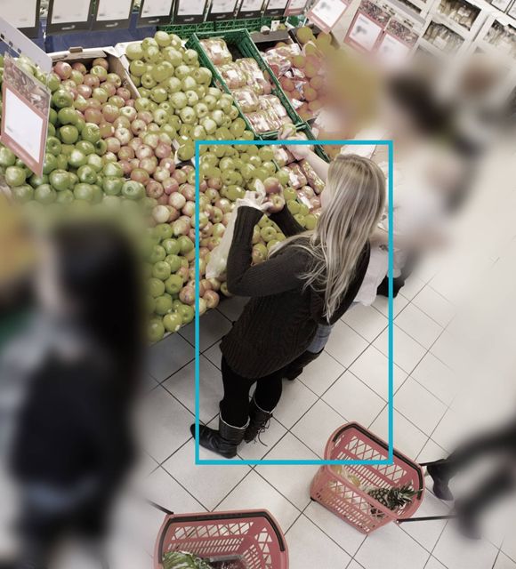 Redacted CCTV footage with Pixelate